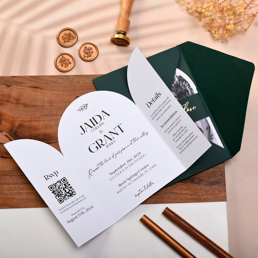 Printed Paper design wedding invitations