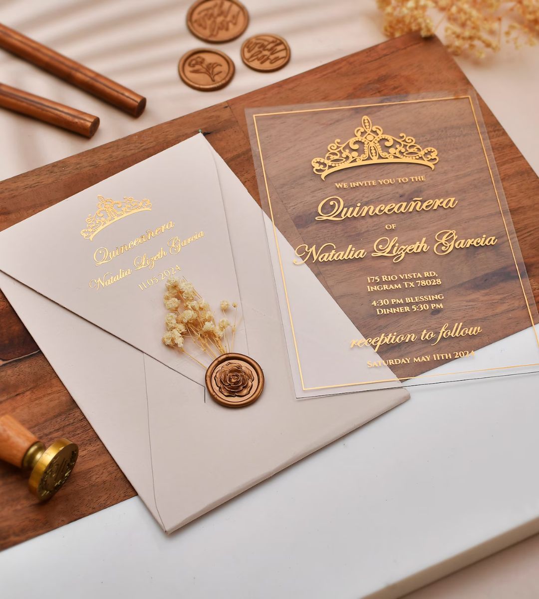  acrylic custom invitations