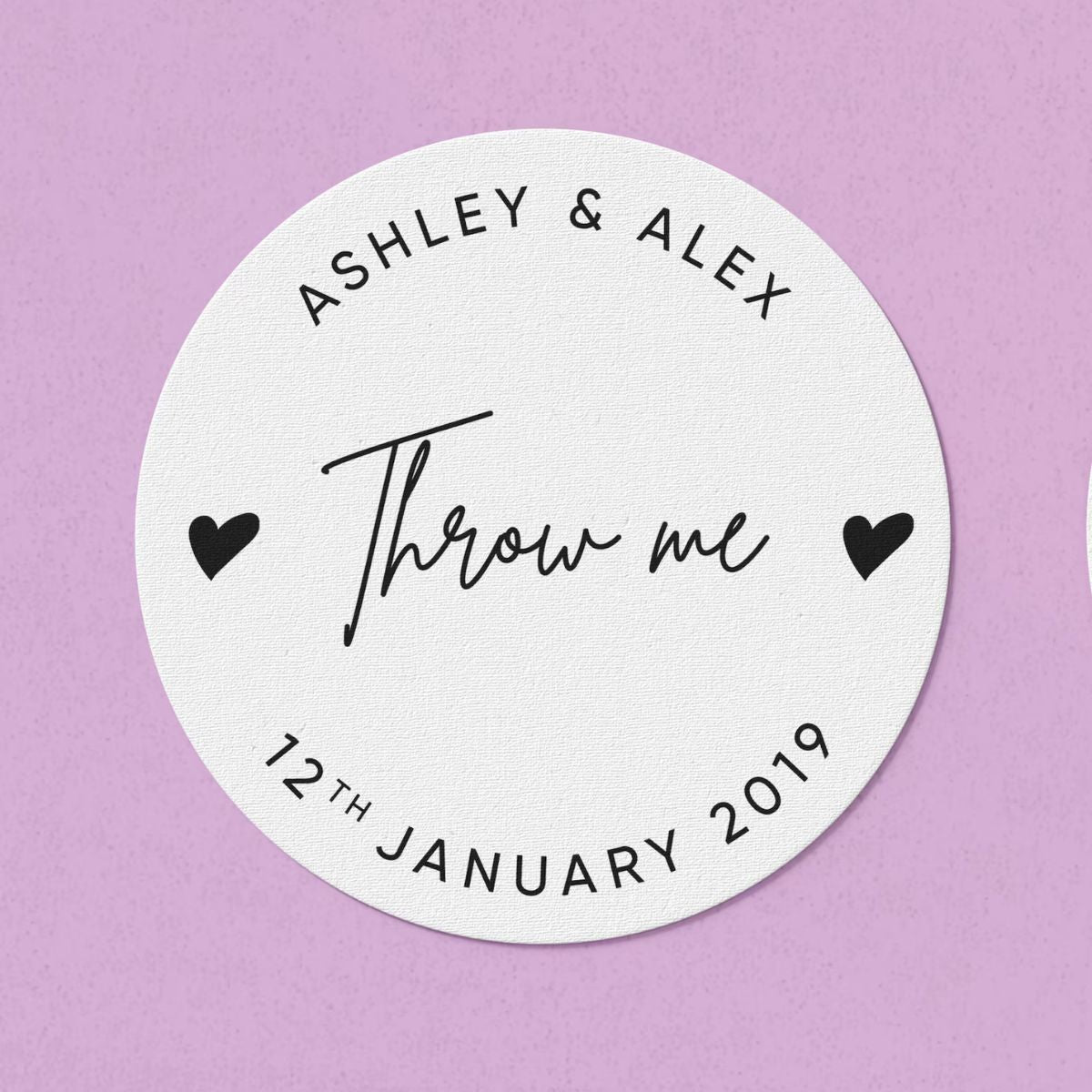 throw me wedding tags