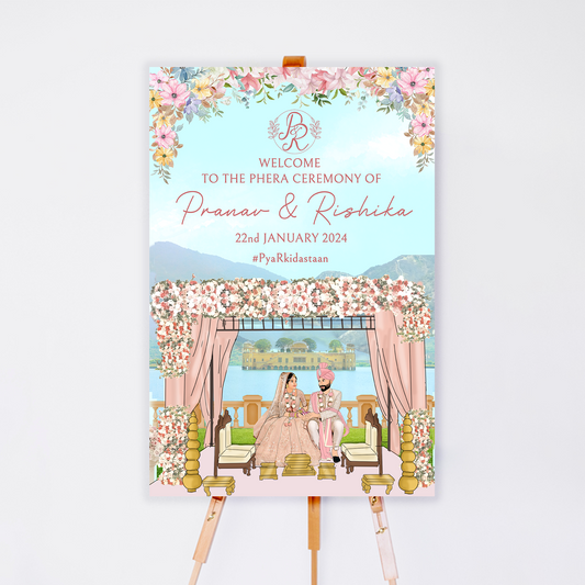 Sunboard Wedding Welcome Sign Design 5