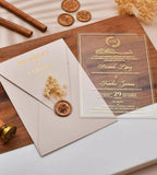 acrylic wedding invitation