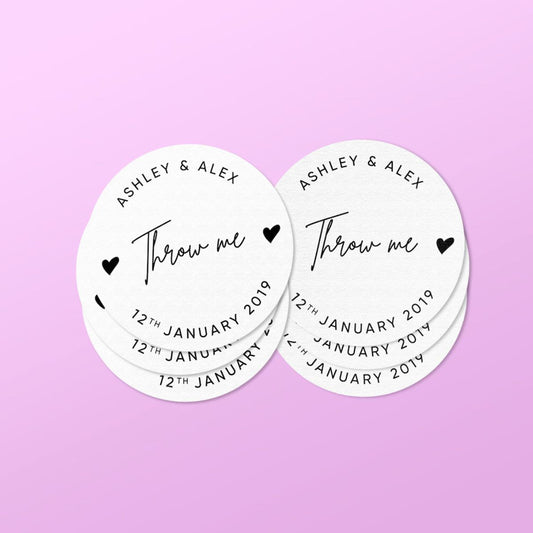 throw me wedding tags