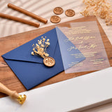 Blue acrylic wedding invitation