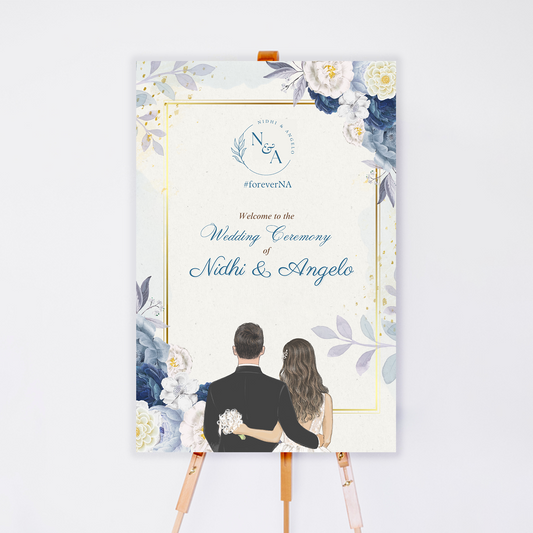 Sunboard Wedding Welcome Sign Design 7