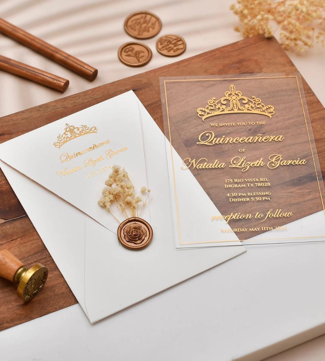  acrylic custom invitations