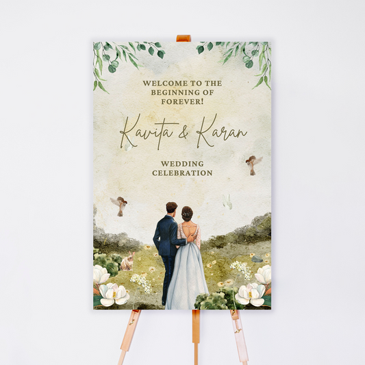 Sunboard Wedding Welcome Sign Design 3