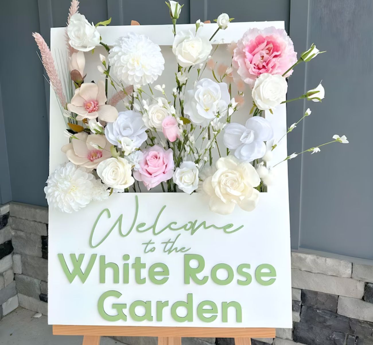 Flower Box Welcome Sign