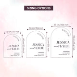Arch Shaped Wedding Invitations, Curved Invitations, Acrylic wedding invitation with Foil Printing, Customized Wedding Invite, Wedding Card