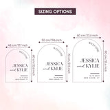 Arch Acrylic Wedding Invitations, Curved Invitations, Acrylic Wedding invitation with Envelopes, Customized Wedding Invite Suite