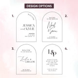 Arch Acrylic Wedding Invitations, Curved Invitations, Acrylic Wedding invitation with Envelopes, Customized Wedding Invite Suite